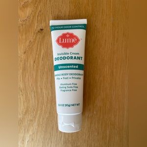 BRAND NEW Lume invisible cream deodorant 30oz Travel Size All Natural Unscented